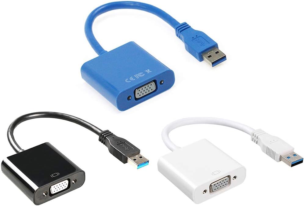 1080P USB to VGA Adapter External Video Card Multi Display Converter for 7/8 Desktop Laptop PC Monitor Projector Adapter Cable