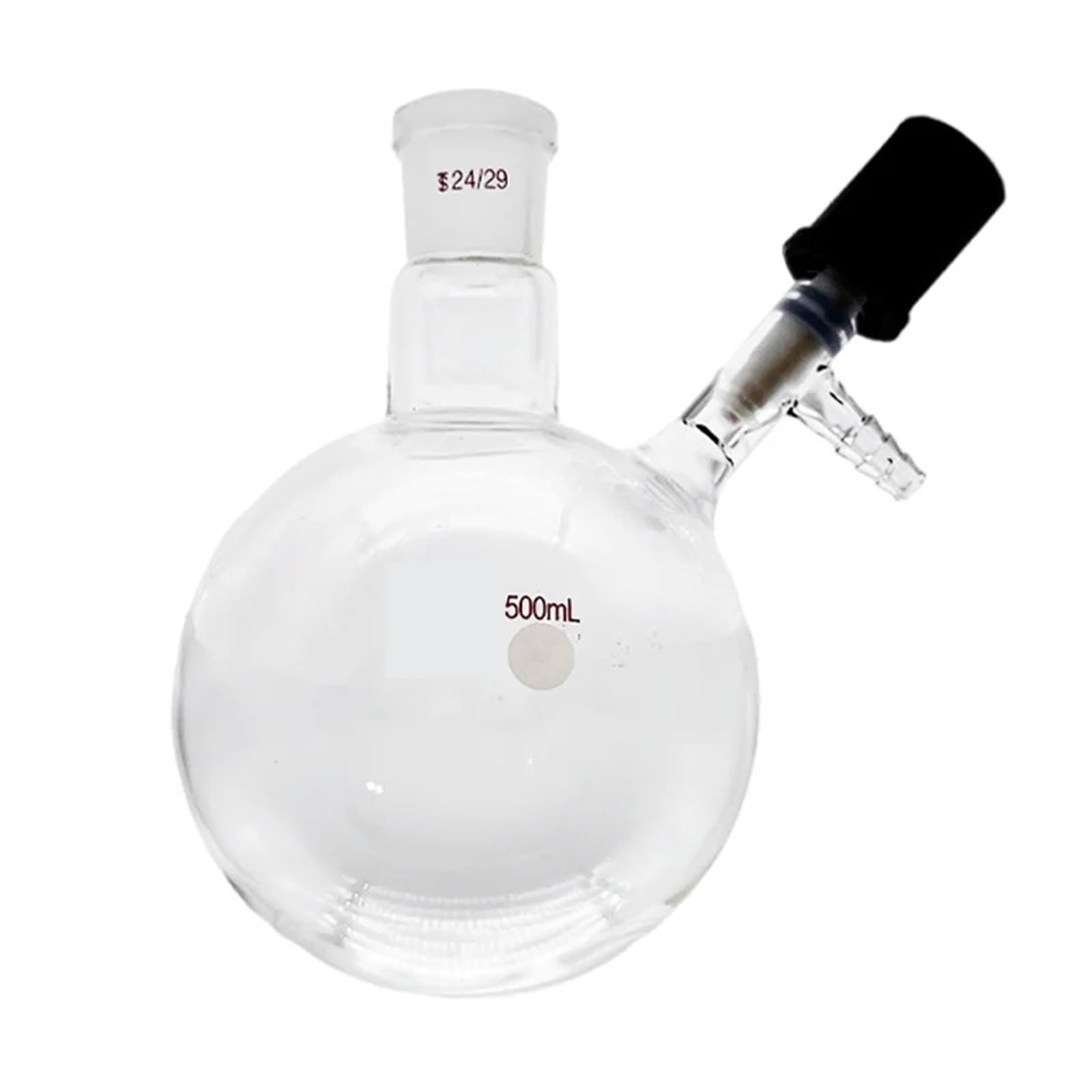 Schlenk-Kolben mit Vakuumventil, Reaktions- und Aufbewahrungskolben aus Borosilikatglas, Laborglasgeräte(250ml)