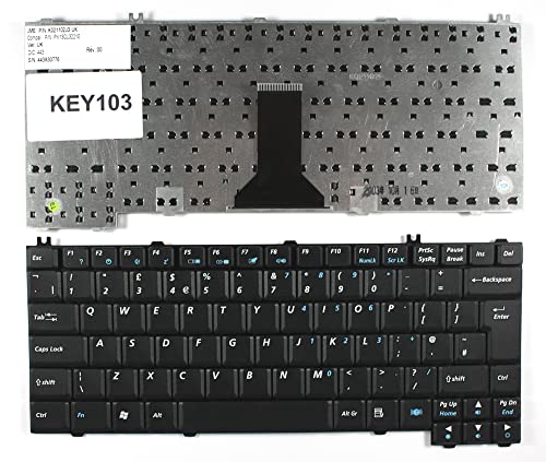 Clavier PC Portable HP Pavilion ZE1145 Remplacement Touches Bloquées Noir UK
