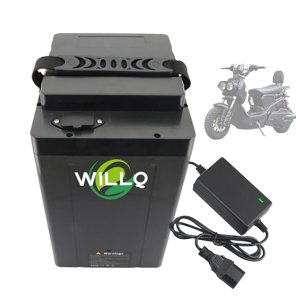 48V 60V 72V Ersatz-Motorradbatterie 18Ah 20Ah 22Ah 22,5Ah 24Ah 25Ah 28Ah 30Ah 40Ah 50Ah Lithium-Batterie für 0-2500W Moped-Scooter-Motor-Kit mit Lenker,60v40ah