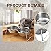 Baoblaze Elevated Double Bowl Pet Feeder Waterer and Holder Stainless Steel Pet Feeding Dish Tilted Cat Dog Dishes for Small Dogs Cats, 650ml