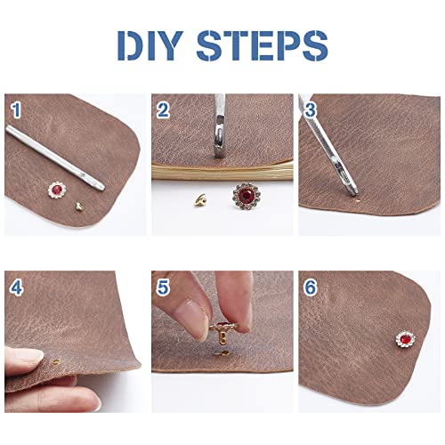 WADORN 120pcs Rhinestone Rivets Studs - Image 3