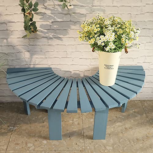 HMLTD Terrasse Gartenbank Parkbank, halbrunde Baumbank aus Teakholz,...