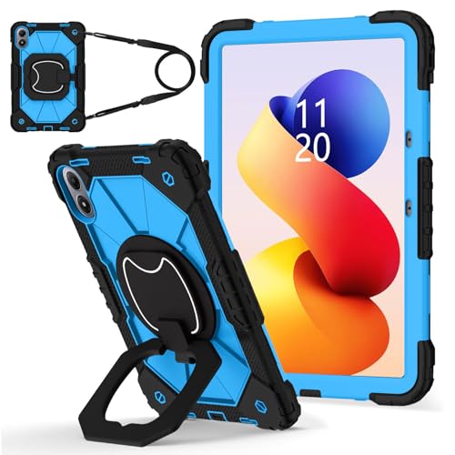 Doo REDMI Pad 2 Pro 12.1�C���`�P�[�X Poco Pad M1 12.1�Ή� �ϏՌ� 360°��]������ �c�u�� ���u���X�^���h | �V�����_�[�t�� �O�w�ی� �V���R�� �n�[�hPC �����h�~ �A�E�g�h�A �q�� �d���i�u���b�N+�u���[�j