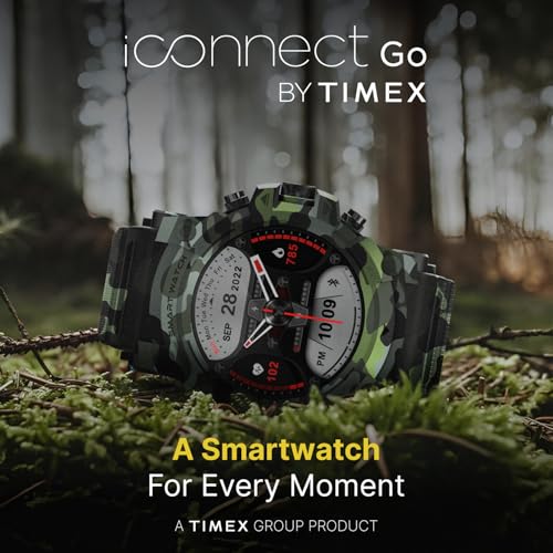 Image of TIMEX iConnect Go 1.38 inch(3.50 cm) Display with Functional Crown and BT Calling Smartwatch for Unisex - TWIXW802T