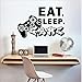 Mangez Le Sommeil Jeu Autocollant Mural Play Boy Chambre Jeu Vidéo Sticker Mural Salle De Jeux Vinyle Home Decor 65X42Cm