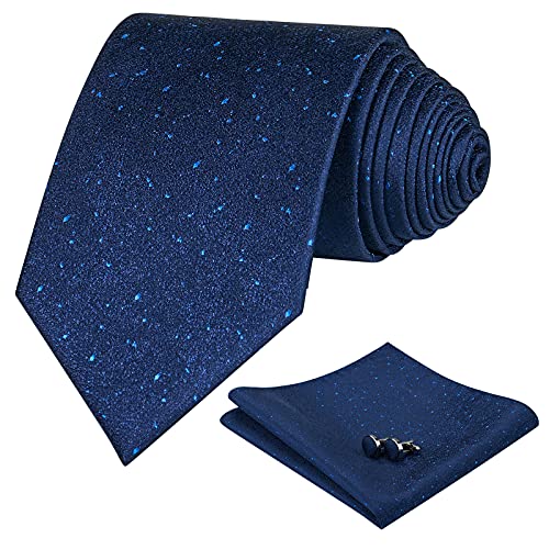 FAIMO Herren Krawatte Taschentuch Seide Herren Krawatte Manschettenknöpfe...