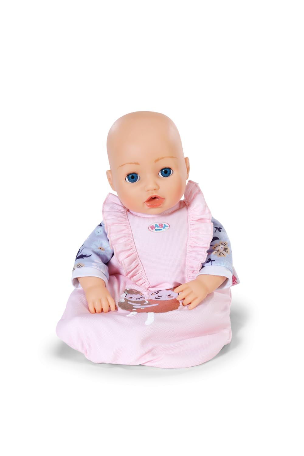 Baby Born Saco de dormir – Saco rosa para muñecas con volantes & cierre de velcro – Accesorio para muñecas – Adecuado para muñecas de 36 cm & 43 cm