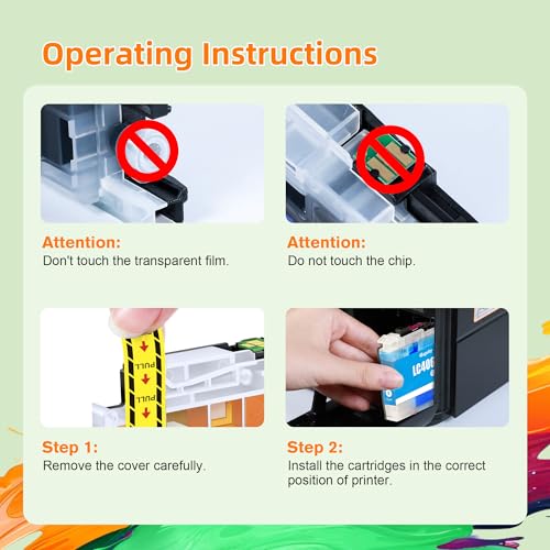 Image of LC406XL Ink Cartridges for Brother Printer Compatible with Brother MFC-J4335DW Ink Work for MFC-J5855DW MFC-J6555DW MFC-J4535DW Printers (4 Pack, Black and Color)
