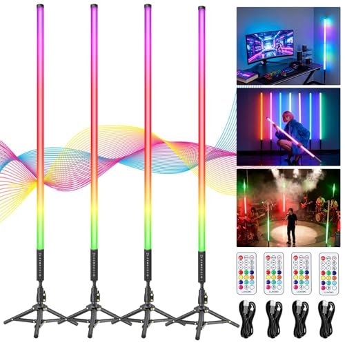 4 Pack DJ Tube Lights 4ft Battery Powered Light Bar