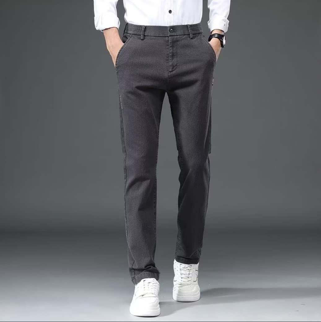 [HADWAO] スラックス メンズ 裏ボア ストレッチ スリム スキニーパンツ 裏ボアパンツ ビジネスス 通勤 冬 暖かい