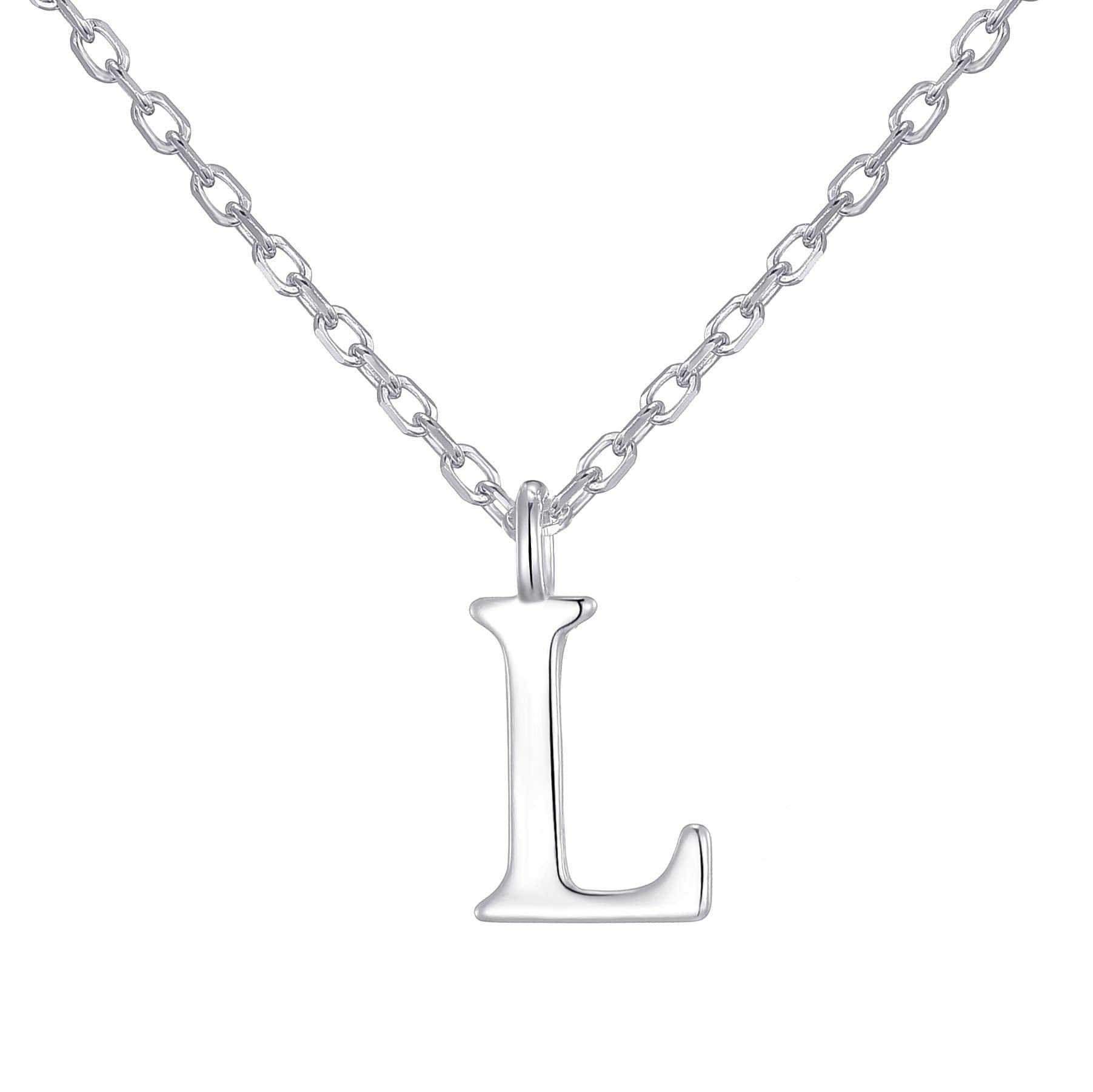 Sterling Silver Initial Necklaces Letter A to Z