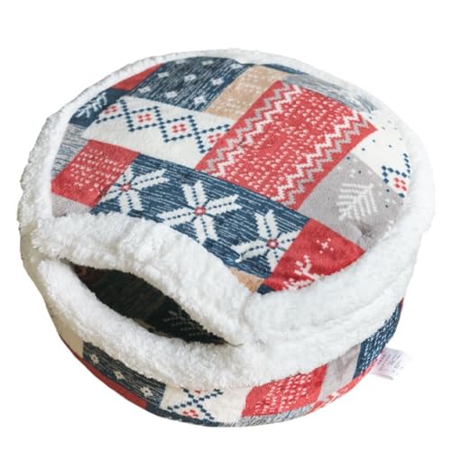 Yobuisg 猫ハウス ドーム型 キャットベッド どら焼き ペットベッド 可愛い 冬用 両用 ふわふわ もこもこ ボウル型 犬ハウス ペットハウス 犬猫兼用 ドームベッド キャットソファ ペットクッション 猫小屋 安眠 折り畳み 四季用 取り外し可能 (