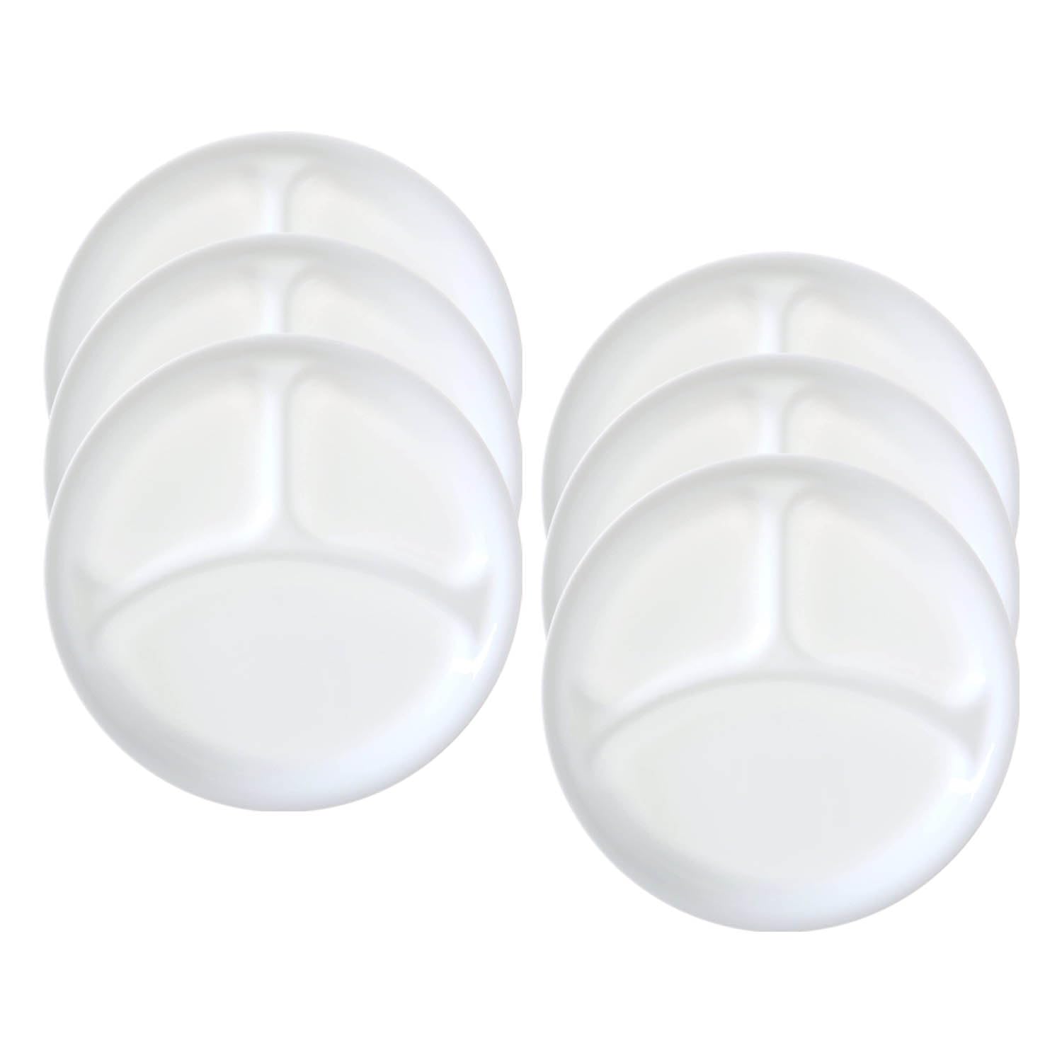 CorelleLivingware Winter Frost White 10-1/4" Divided Dinner Plate, 1 Pack