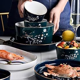 Elevate Your Dining Experience: Buy the Luxe 44-Piece Phnom Penh Porcelain Dinnerware Set – QUSYZD