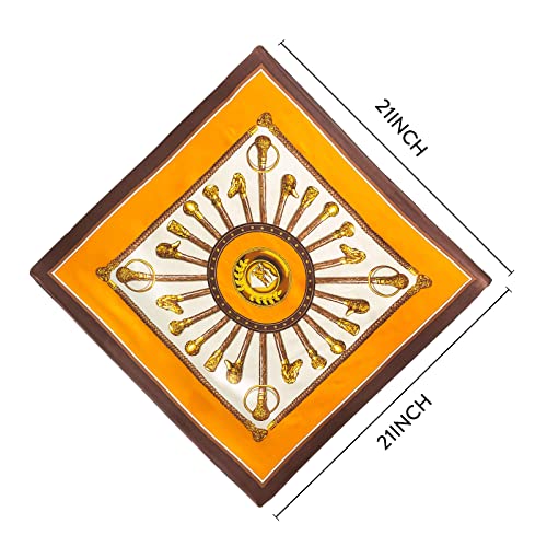 Pure Silk Scarf Neckerchief for Women (with Scarf Ring) Head Scarves For Hair2