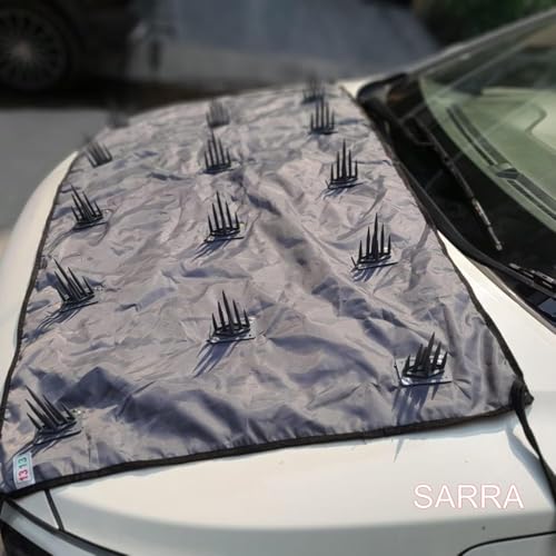 Image of SARRA Permium Quality Car Protection Covers From Dog /Monkey Sitting On The Top Of Or Bonnet (Pack 1 - Bonnet, Smallfor Car, Grey)