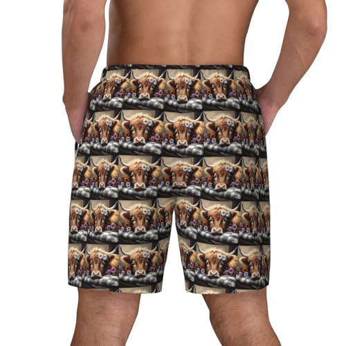 Animal Cow Print Men Stylish Functionality Swim Trunks Breathable Beach Shorts Surfing Gym Fishing4