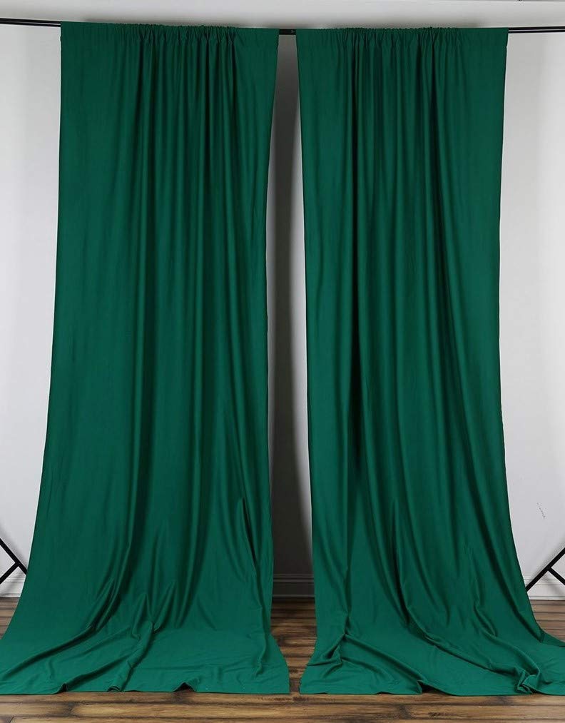 lovemyfabric100% Polyester Window Curtain/Stage Backdrop Curtain/Photography Backdrop 58" Inch X 108" Inch (1, Hunter Green)