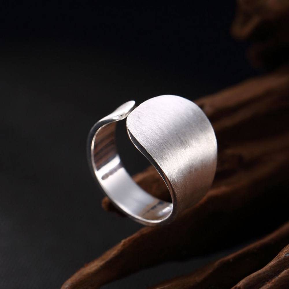 Anneau réglable femmes argent S925 fini branche brossée rétro - 6