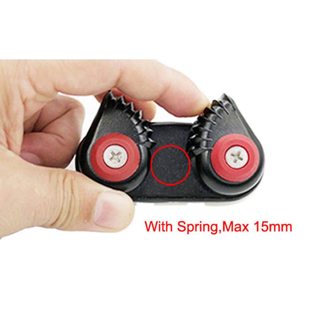 Gazechimp 4er Pack Aluminium Schotklemme, Boot Cam Cleat für 1-15 mm Seile