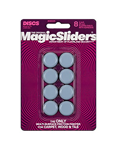 Magic Sliders 8025 Series 8Pk 1" Rnd Slide Disc, Blue #TOP16