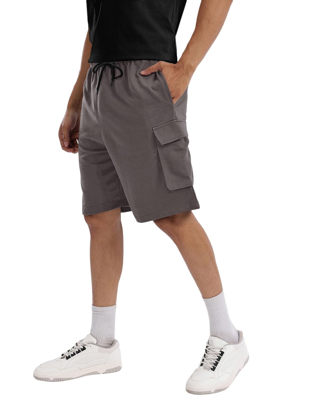 Pinkmint Men’s Cotton Lycra Shorts | Stretchable Comfortable Men’s Shorts with Elastic Waist & Drawstring | Ideal for Gym, Running, Travel-picture-26