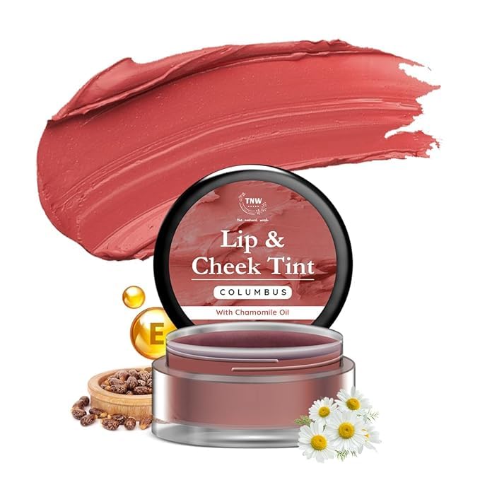 - TNW – The Natural Wash Columbus Lip & Cheek Tint (Cream Tint) 5g | For Lips, Cheeks & Eyelids | With Chamomile Oil & Castor Oil | Gentle & Soothing | Natural Makeup Look