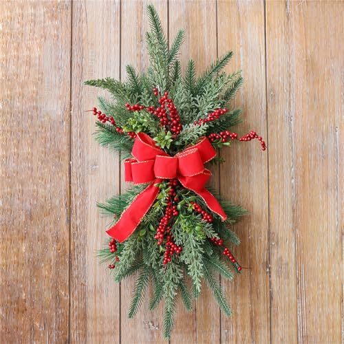 Couronne de Noël et habillage d'escalier de prestige - 4