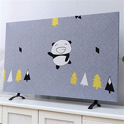Haushalt Liquid Crystal TV TV-Staubschutz Drape Hohe Elastizität, Dickere Stoff, Drucken Netter (Color : D, Size : 75-inch)