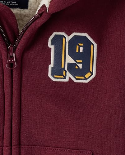 Image of The Children's Place boys Long Sleeve, Sherpa Lined, Zip-front Hoodie Sweatshirt