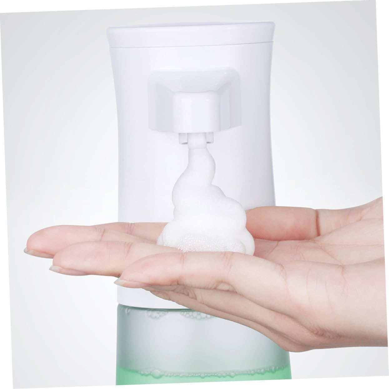 HOOTNEE モダンなタッチレスソープディスペンサー 自動誘導センサー オフィス 家庭用 大容量 詰め替え簡単