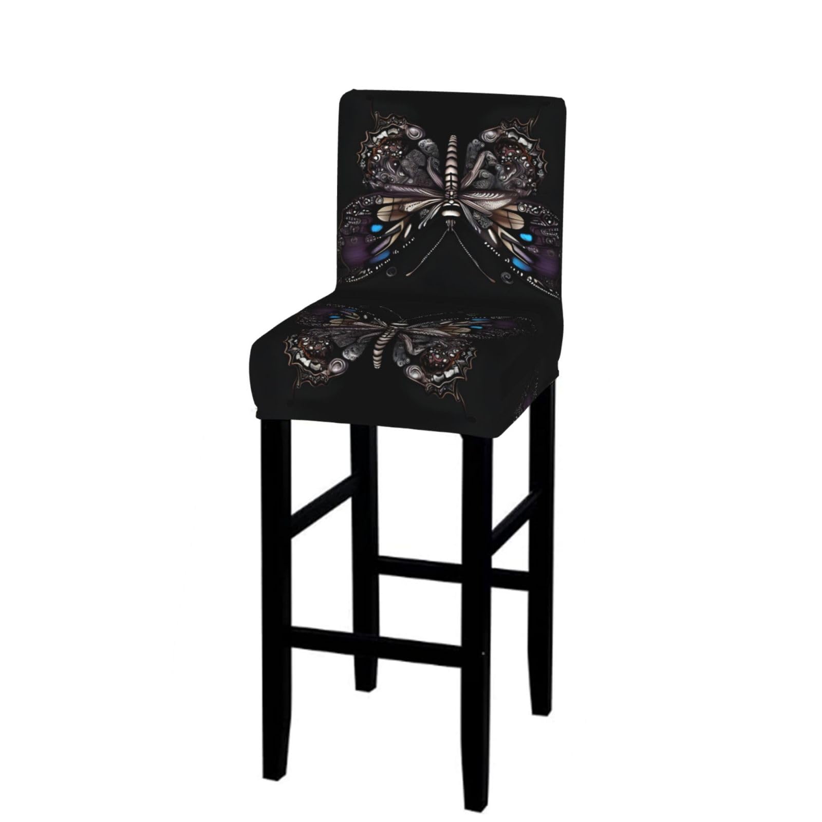 SXZVVBN Science Butterfly Stretch Bar Stool Covers Dining Seat