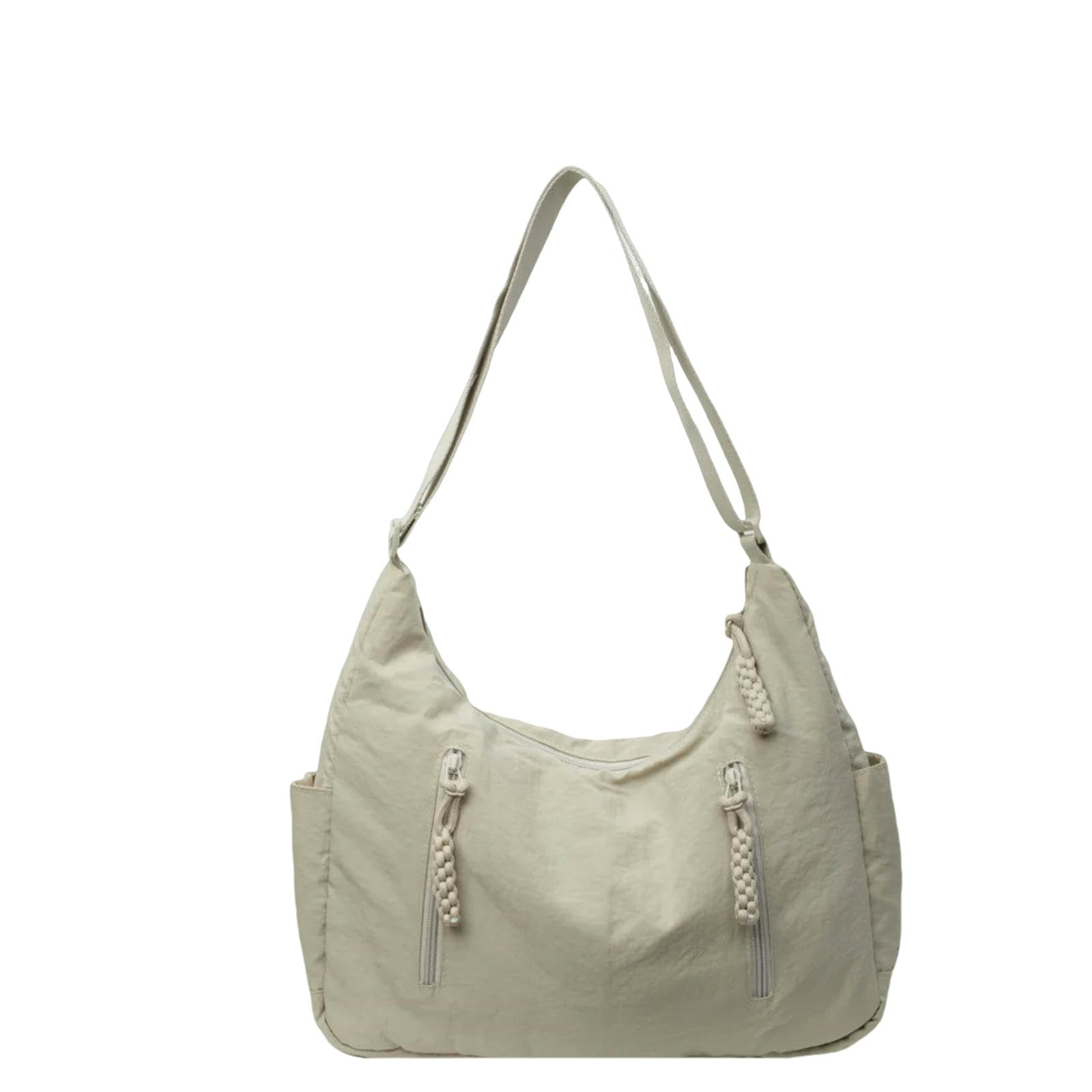 Borsa A Tracolla Spalla delle Donne Estive Fashion Lightweight Versatile Travel Crossbody Bag Commuter Nylon di Grande capacità-Beige