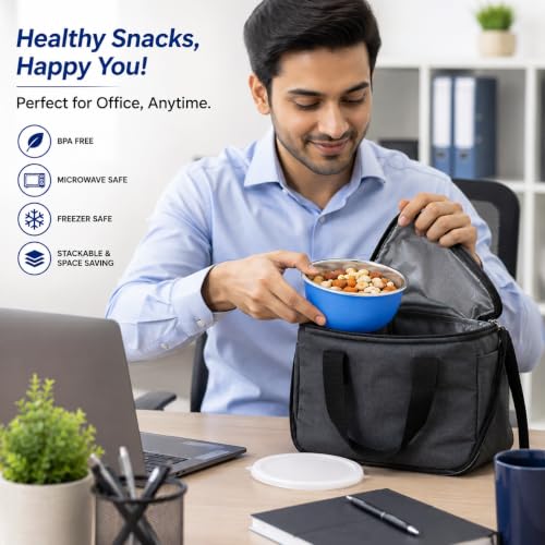 Image of Zaib Stainless Steel Microwave Safe Serving Bowl 500 ml, 14 cm