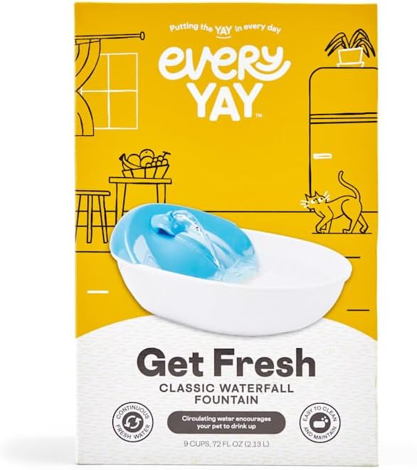 EveryYay by Petco Get Fresh Waterfall Classic Pet Fountain, 72 fl. oz.