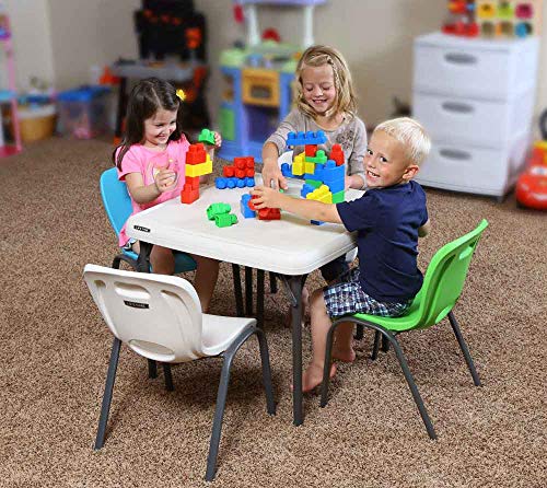 Image of LIFETIME 80473 Kids Stacking Chair (4 Pack), Lime Green