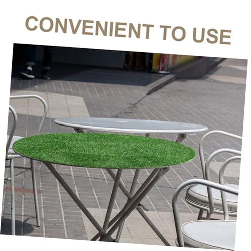 Tapis de gazon artificiel rond 80cm Gatuida pour table de terrasse et jardin - 7