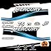 Generico Mercury Kit d'autocollants pour moteur Moteur Marin Fuoribord 75 CV – Version Optimax Bleu