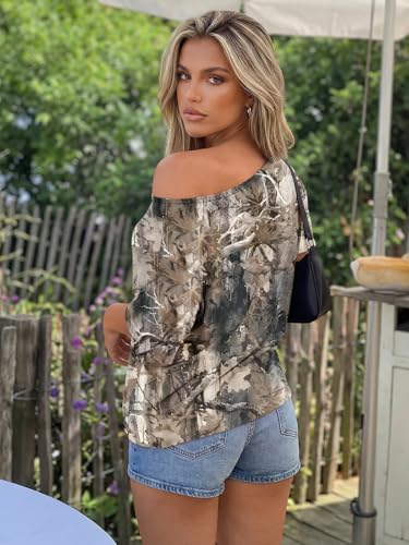 Image of Trendy Queen Womens Off the Shoulder Tops Oversized Summer Spring T-Shirts 2026