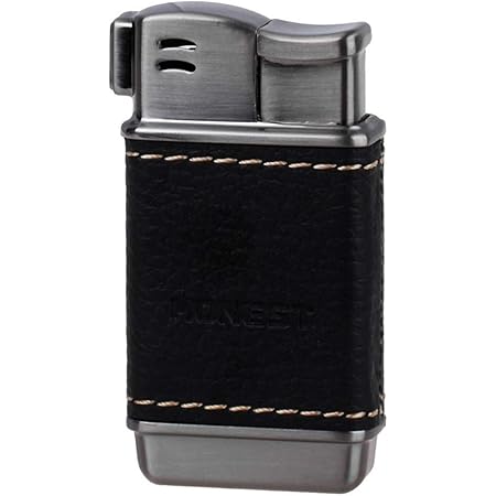 Honest Pipe Lighter - Genuine Leather Soft Flame Refillable Butane Lighters for Men