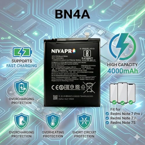 Image of Original BN4A Battery for Redmi Note 7 Pro | Redmi Note 7 with Warranty 4000mAh