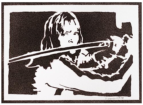 Poster Artistico Moreno-Mata Angus Handmade - Graffiti Fatto A Mano, 23x32.5cm, Con Certificato - Foto 3