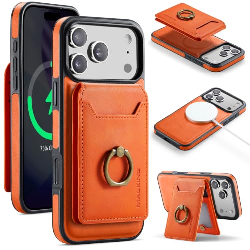 Étui portefeuille 2 en 1 pour Samsung Galaxy S26 Ultra antichoc orange