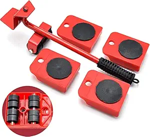 Votvy Heavy Duty Furniture Lifter Mover Tool Set, Furniture Moving Roller Wheel Set for Washing Machines, Fridge,Sofa, Wardrobes Adjustable Height