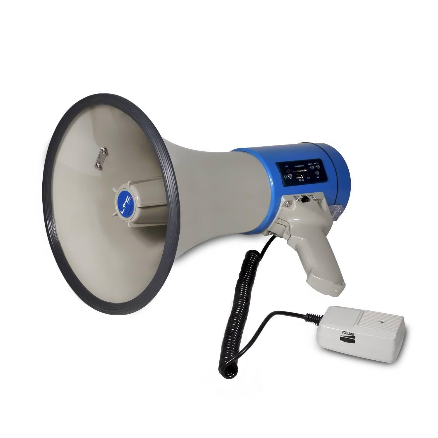 LTC Mégaphone 60W avec Sirène/USB/SD + Sangle de Transport MEGA60USB SA50521A