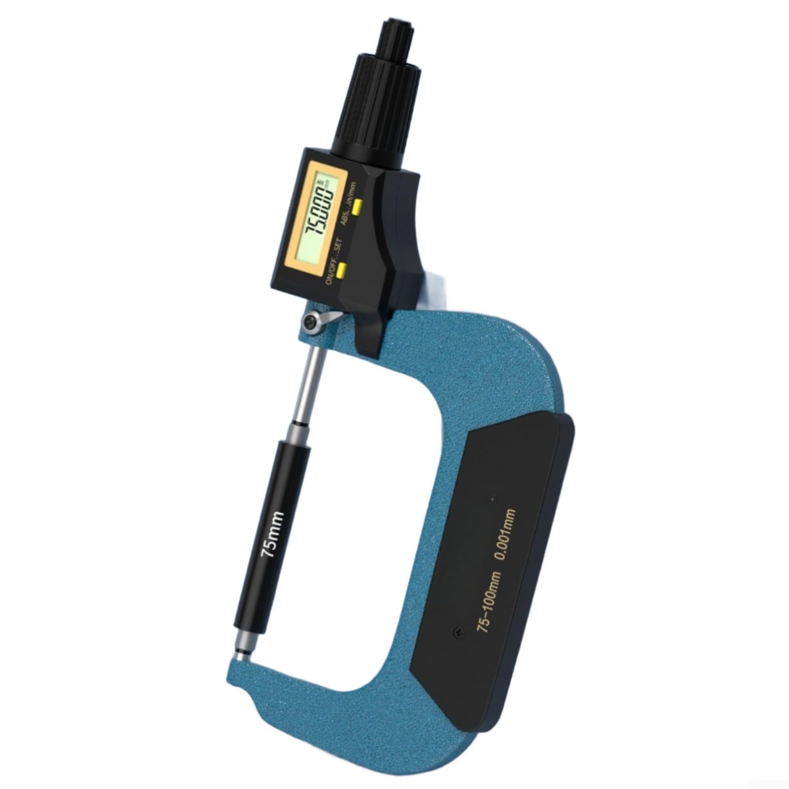 Professionelles Digitales Mikrometer 0001Mm Präzision Robustes Metall Messgerät Für Mechanik Und Industrie(75-100 MM)