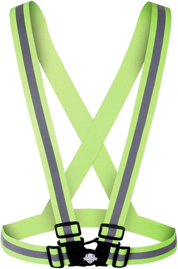 High Visibility Safety Vest Lightweight Adjustable Elastic Vest Hi Vis Reflective Strips Fit for Men Women Cycling Runnning