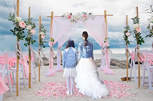 Personalized Girls' Jean Jacket with Pearls - Toddler & Flower Girls' Gift for Wedding2