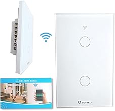 Interruptor Inteligente WiFi, Smart Sem Fio Multifuncional 2 botões (MB302 com neutro) Compatível Com Alexa Google